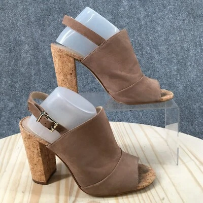 Alças de fivela de couro bege BCBGeneration Heels femininas 7 M Loriah-X - Imagem 1 de 4