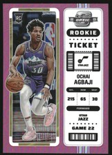 2022-23 Panini Contenders Optic Rookies Pink #12 Ochai Agbaji /75