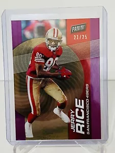 2023 Jerry Rice Panini Player of the Day Purple Foil 21/25 San Francisco SSP - Picture 1 of 2