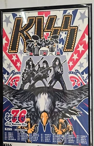 Póster de concierto de gira por Estados Unidos KISS Spirit of 76' 11 X 17 enmarcado - Imagen 1 de 2
