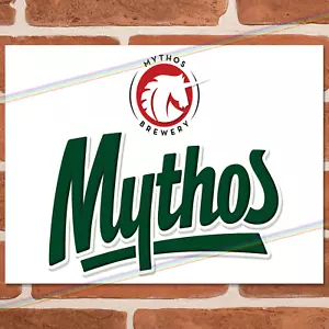 Insegna metallo Mythos uomo grotta bar magazzino birra Ale capannone garage poster insegna latta Regno Unito - Foto 1 di 3