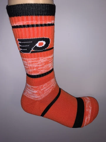PHILADELPHIA FLYERS NHL HOCKEY JERSEY LOGO RMC CREW LENGTH SOCKS LARGE Cover