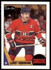 1987-88 O-Pee-Chee hockey Larry Robinson . Montreal Canadiens #192