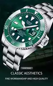 Reloj de pulsera LIGE para hombre marca de cuarzo correa de acero para hombre de negocios - Imagen 1 de 7
