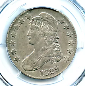 1829 Capped Bust Half Dollar, PCGS XF45 - Picture 1 of 3