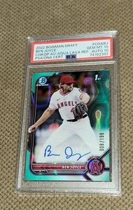 Ben Joyce PSA 10 - 10 Auto 1st Bowman Chrome # / 199 Aqua Lava Refractor CDA-BJ - Picture 1 of 3