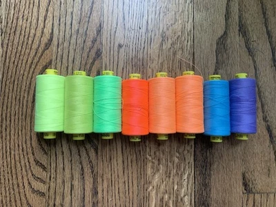 Gütermann Mara NEON DIFFERENT 100% Polyester 8 Spools Threads gutermann - Image 1 of 4