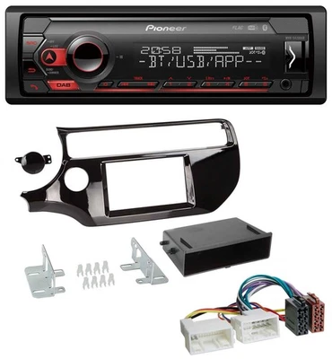 Pioneer MP3 USB DAB Bluetooth Autoradio für Kia Rio UB ab 2015 piano-schwarz - Bild 1 von 4