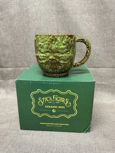 Strichmännchen Blatt Mann Becher Tee Kaffeebecher Übertopf Tasse Stifthalter - Bild 1 von 12