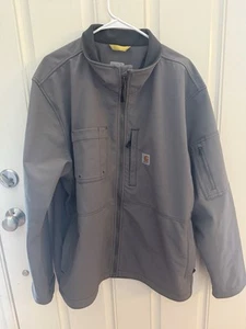 Carhartt Rough Cut Jacke Herren 2XL XXL grau Softshell Fleece gefüttert Rain Defender - Bild 1 von 6
