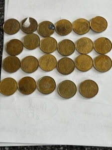 23 Catholic Double Sided ANGLE Coins Gold tone For Pocket Angel Good For RESALE - Picture 1 of 9