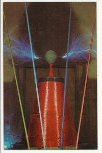 Bobina Tesla, postal del Observatorio Griffith Los Ángeles CA - Imagen 1 de 2