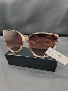 nwt Lele Sadoughi Gray Tortoise Brooklyn Sunglasses Plastic Gold - Picture 1 of 2