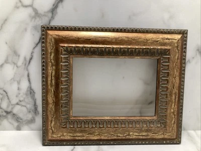 Moldura em tom de ouro e bronze .. MCM .. para 5 X 7” *Somente moldura* - Imagem 1 de 4