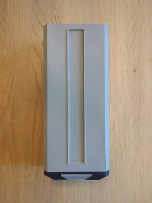 Posso Media Box Slide Out Drawer Storage 15 Cassette Capacity Black Cracked - Image 1 of 4