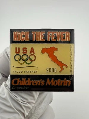 2006年意大利足球美国奥运会儿童Motrin Ibuprofen踢发烧徽章 — 第 1/4 张图片