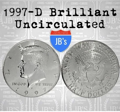 1997 D Kennedy Half Dollar BRILLIANT UNCIRCULATED *JB's Coins* - Image 1 of 3