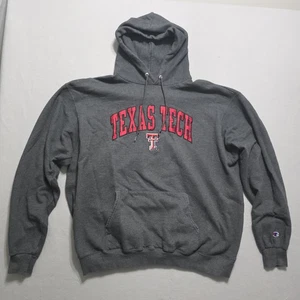 Champion ECOMens Hoodie Gr. 2XL TEXAS TECH grau Langarm Kapuzenpullover - Bild 1 von 11