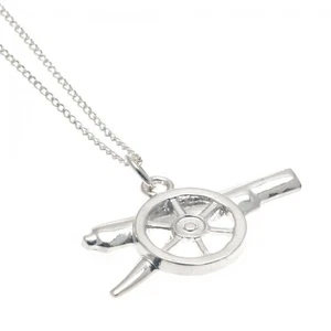 Arsenal FC Sterling Silver Pendant & Chain GN - Brand New Official Merchandise - Picture 1 of 3