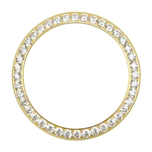 3CT CUBIC ZIRCON BEZEL FOR  40MM DATEJUST PRESIDENT DAY DATE WATCH GOLD - Picture 1 of 3