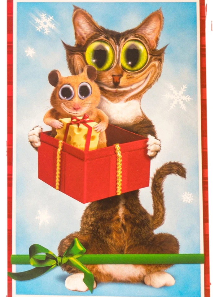 18 tarjetas de Navidad divertidas de American Greetings para gatos y ratones Foto 1 de 1