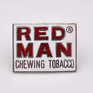Prendedor sombrero solapa esmalte publicidad Red Man Chewing Tobacco Corporation Company - Imagen 1 de 7