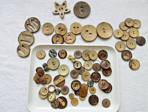 Sammlung Natur- Kokosnussknöpfe Dekoknöpfe  50mm +    Nähen  Basteln - Bild 1 von 7