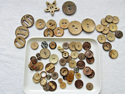 Sammlung Natur- Kokosnussknöpfe Dekoknöpfe  50mm +    Nähen  Basteln - Bild 1 von 4