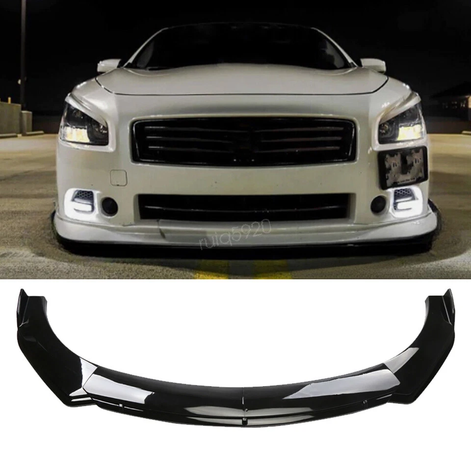 For 2009-2015 Nissan Maxima ST Black Front Bumper Lip Spoiler Splitter Body Kit Foto 1 de 4