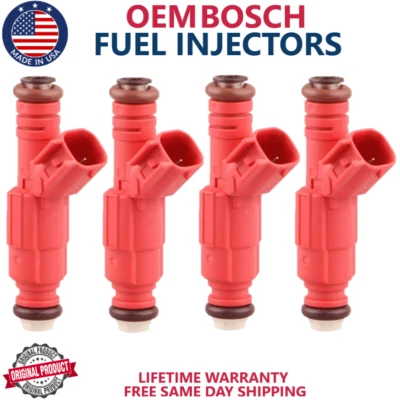 x4 OEM BOSCH FUEL INJECTORS FOR 2006, 2007, 2008, 2009 Ford Fusion 2.3L I4 - Image 1 of 4