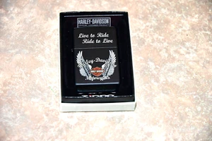 Zippo Lighter - Harley Davidson - LIVE TO RIDE RIDE TO LIVE New IN Box - Picture 1 of 3