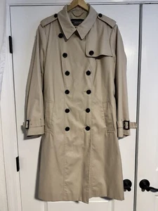 Mint lands’ end Classic trench coat Double Breasted Beige 18 belted lined $160 - Picture 1 of 15