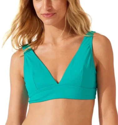 NEW TOMMY BAHAMA 'Palm Modern' Over the Shoulder Bikini Top Medium M Aqua Dream - Image 1 of 4