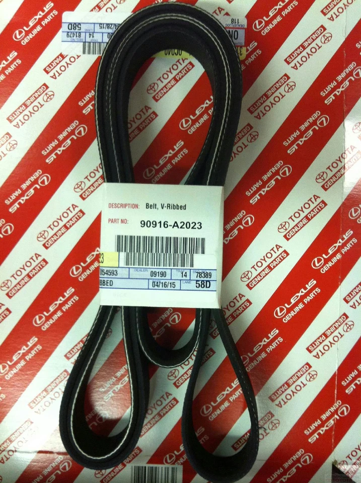 Correa de alternador y ventilador Toyota originales 90916-A2033 para sequoia, tundra Foto 1 de 1