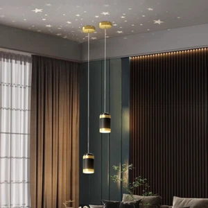 6W LED Stars Pendant Lamp Living Room Hanging Ceiling Light Fixture Triple Color - Picture 1 of 23