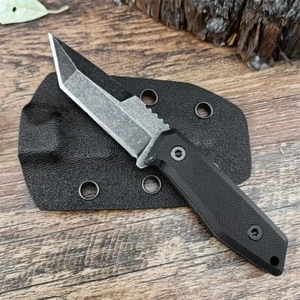 Tanto Knife Fixed Blade Hunting Camping Survival Combat 8Cr13Mov Steel G10 Kydex - Picture 1 of 24