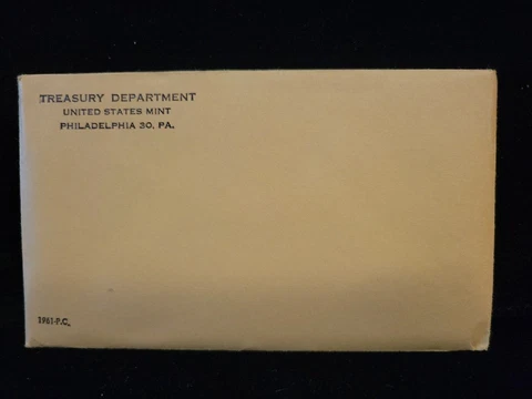 SEALED/UNOPENED 1961 US Mint Proof Set | Sealed Envelope Cover