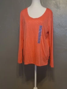GAP Women's Soft Scoop Neck Long Sleeve T-Shirt Large Peach Color - Picture 1 of 10