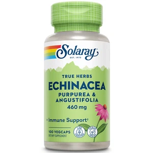 Solaray Echinacea Angustifolia & Purpurea Root, Veg Cap (Btl-Plastic) 460mg | - Picture 1 of 2