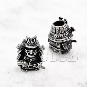 Cuentas SAMURAI colgantes únicas de dijes de cuentas fundidas a mano para cordón de cuchillo Paracord - Imagen 1 de 5