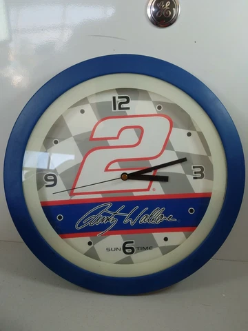 Vintage Nascar Rusty Wallace Miller Sun Time Wall Clock Cover