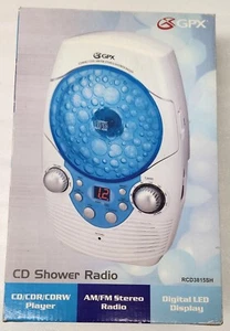 Vintage GPX RCD3815SH Compact Disc AM/FM Stereo Shower CD Radio Battery Powered  - Picture 1 of 5