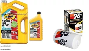 Pennzoil Platinum H/M 0W-20 Full Synthetic Engine Oil, 6 Quarts w/K&N Oil Filter - Picture 1 of 1