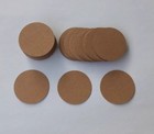 50  Hängeetiketten/Anhänger ø4,45m,natur-Geschenketiketten, rund,mit/ohne Loch