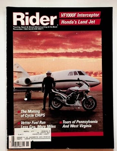 1984 November Rider Magazine Motorcycle Honda VF1000F Interceptor CHiPs Police - Picture 1 of 2