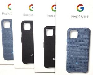 Google Fabric Case for Google Pixel 4, 4 XL Smartphones Just Black, Blue-ish