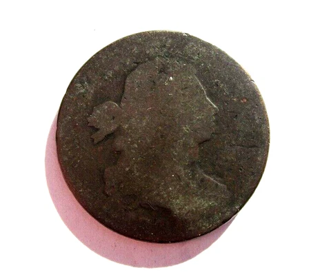 1801 DRAPED BUST LARGE CENT 1C STEMS WREATH CHOCOLATE COLOR AG Cover
