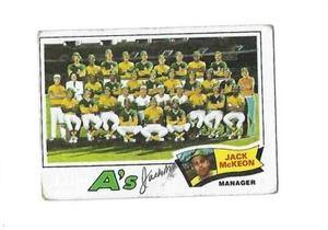 2020 HISTORIC AUTOGRAPHS AUTHENTIC '77 TOPPS JACK McKEON (A's) - Picture 1 of 2