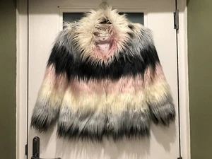 M & S Kids Girls Faux Fur Jacket Age 9-10 years - Picture 1 of 8