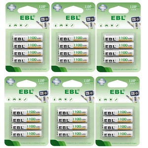 EBL 1.2V AAA Ni-MH Rechargeable Batteries 1100mAh Triple A Battery Toys RC LOT - Picture 1 of 17